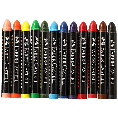 Faber-Castel Jumbo Wax Crayons 12 Piece + 1 Glitter