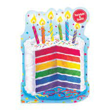 Birthday Card Rainbow Cake