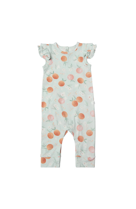 Loulou Lollipop Ruffle Romper - Peaches - Various Sizes