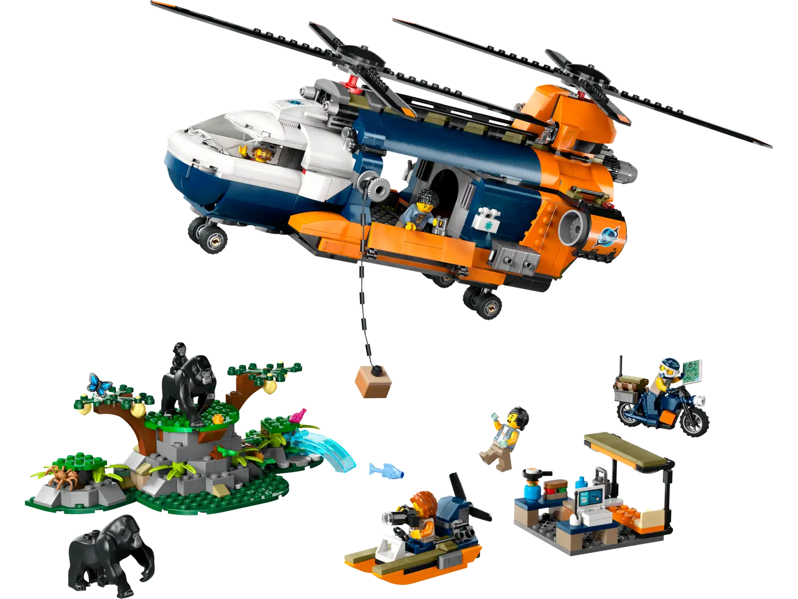 Lego City Jungle Explorer Helicopter at Base Camp 60437