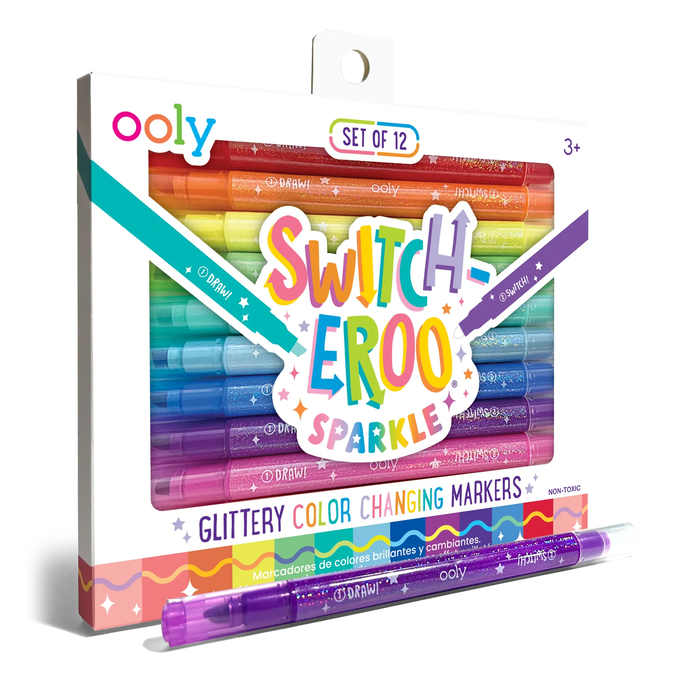 ooly Switch-eroo! Sparkle Glittery Color-Changing Markers