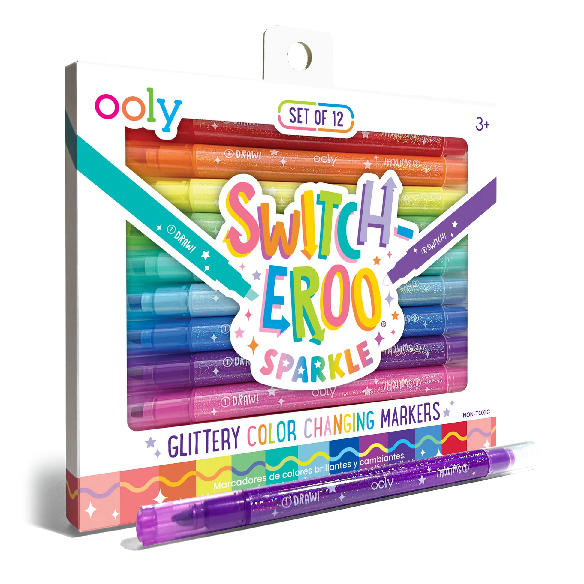ooly Switch-eroo! Sparkle Glittery Color-Changing Markers