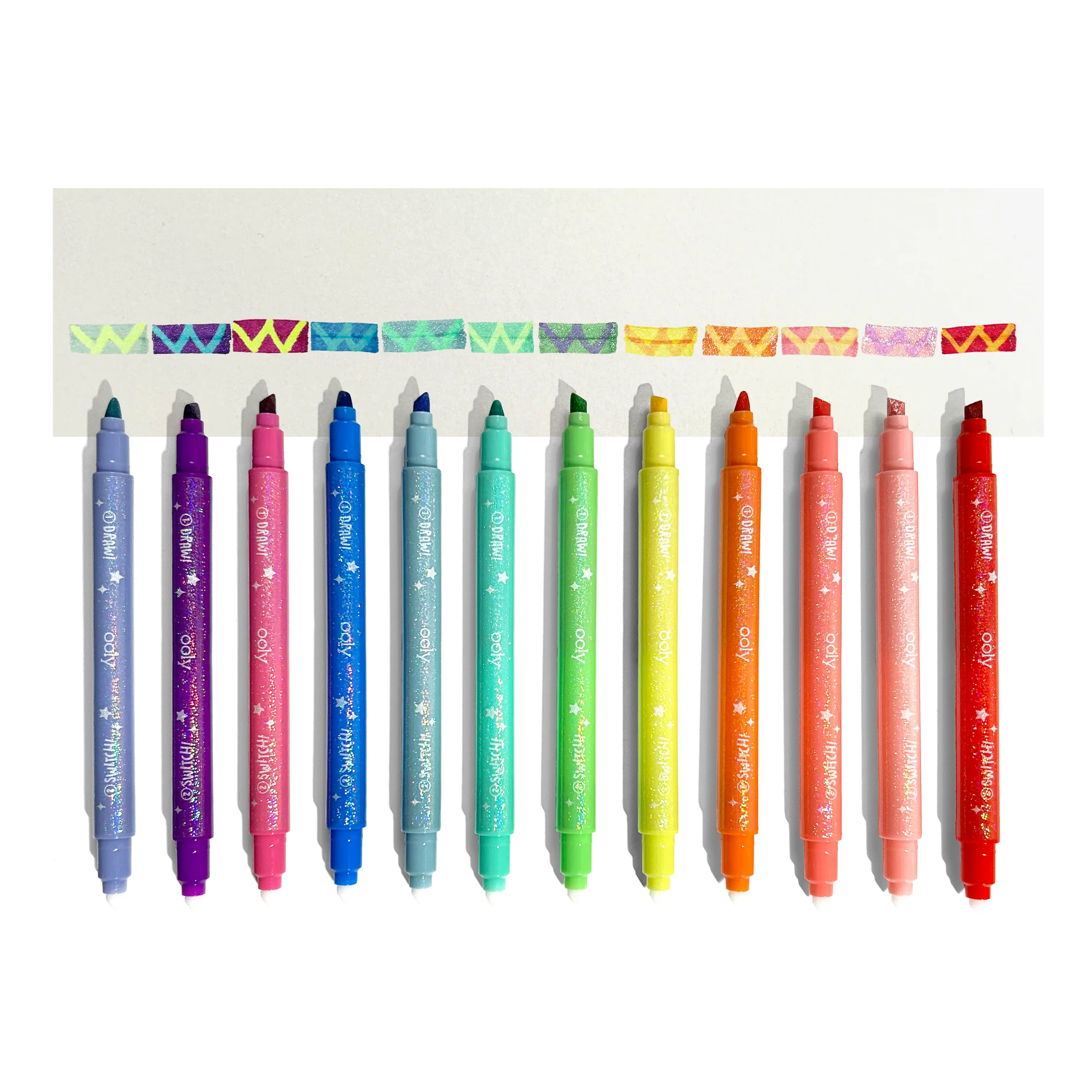 ooly Switch-eroo! Sparkle Glittery Color-Changing Markers