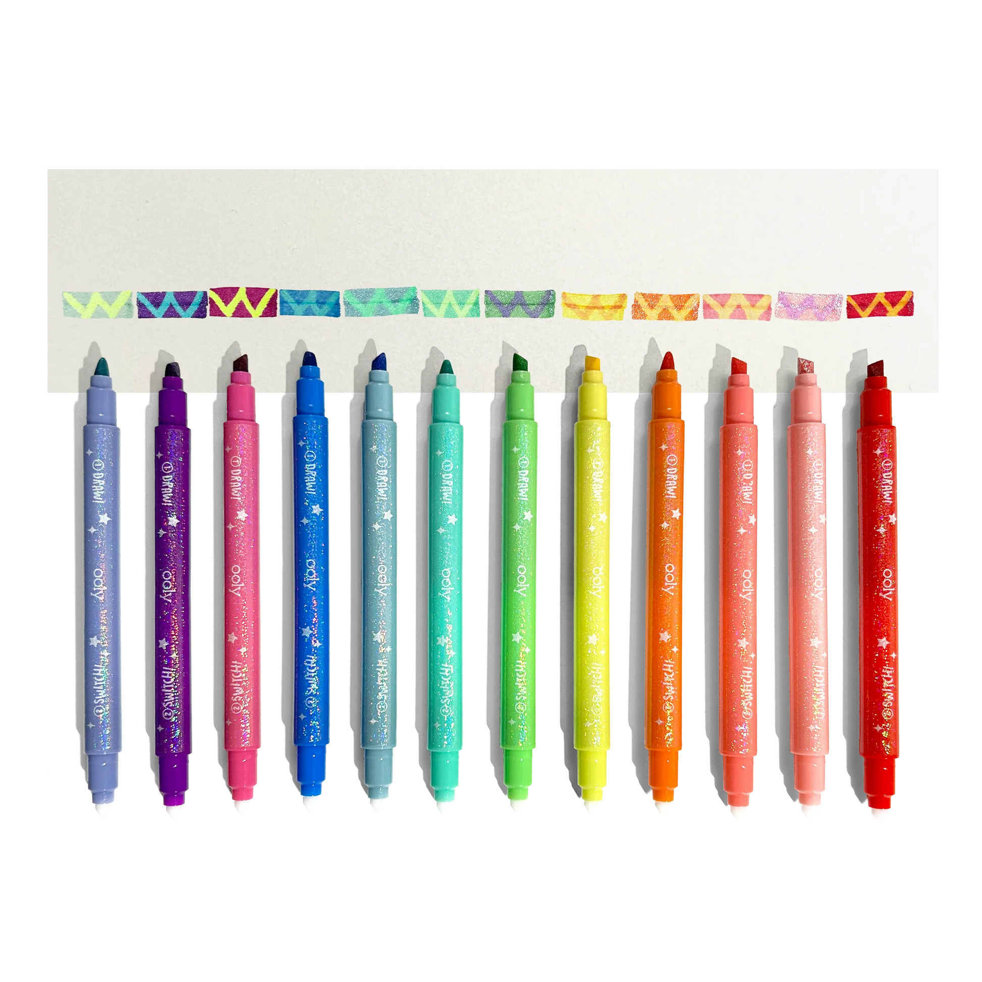 ooly Switch-eroo! Sparkle Glittery Color-Changing Markers