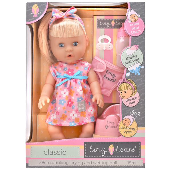 Tiny Tears Drink & Wet Classic Doll - 38cm
