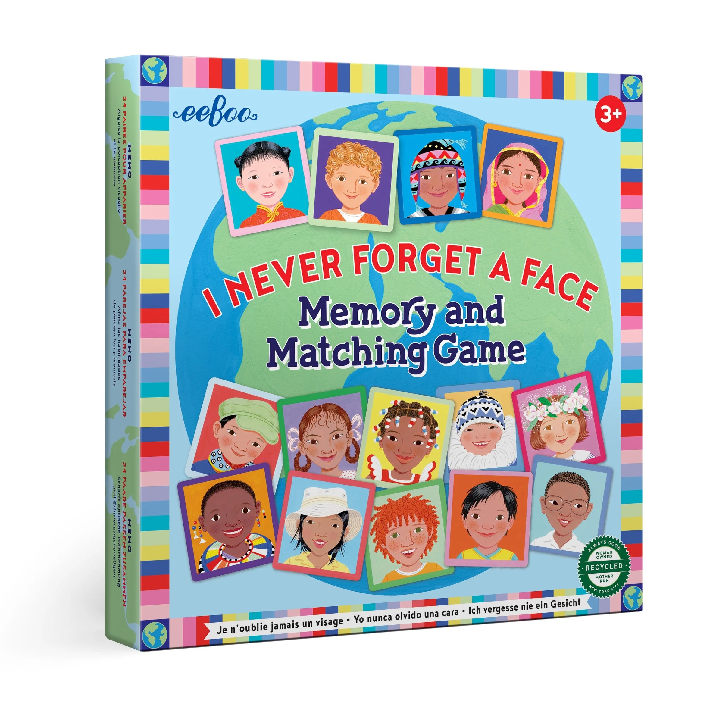 eeBoo I Never Forget a Face Memory Game