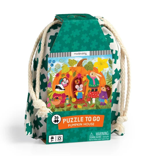 Mudpuppy Pumpkin House 36 Piece Puzzle to Go