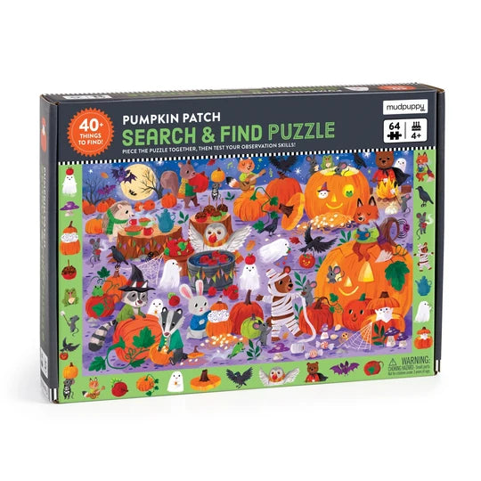 Mudpuppy 64 Piece Search and Find Puzzle - Pumpkin Patch