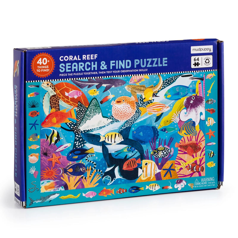 Mudpuppy Coral Reef 64pc Search and Find Puzzle