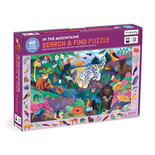 Mudpuppy In the Mountains 64pc Search and Find Puzzle