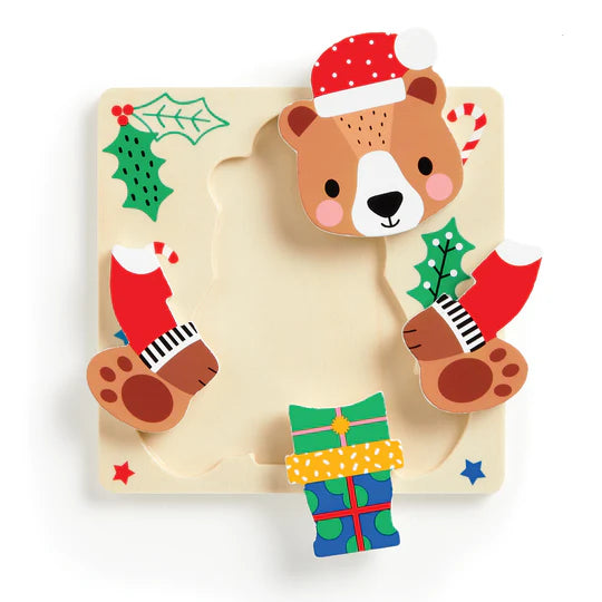 Festive Friends Wooden Puzzles - Set of 4