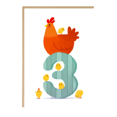 Birthday Card Number 3 Chicken