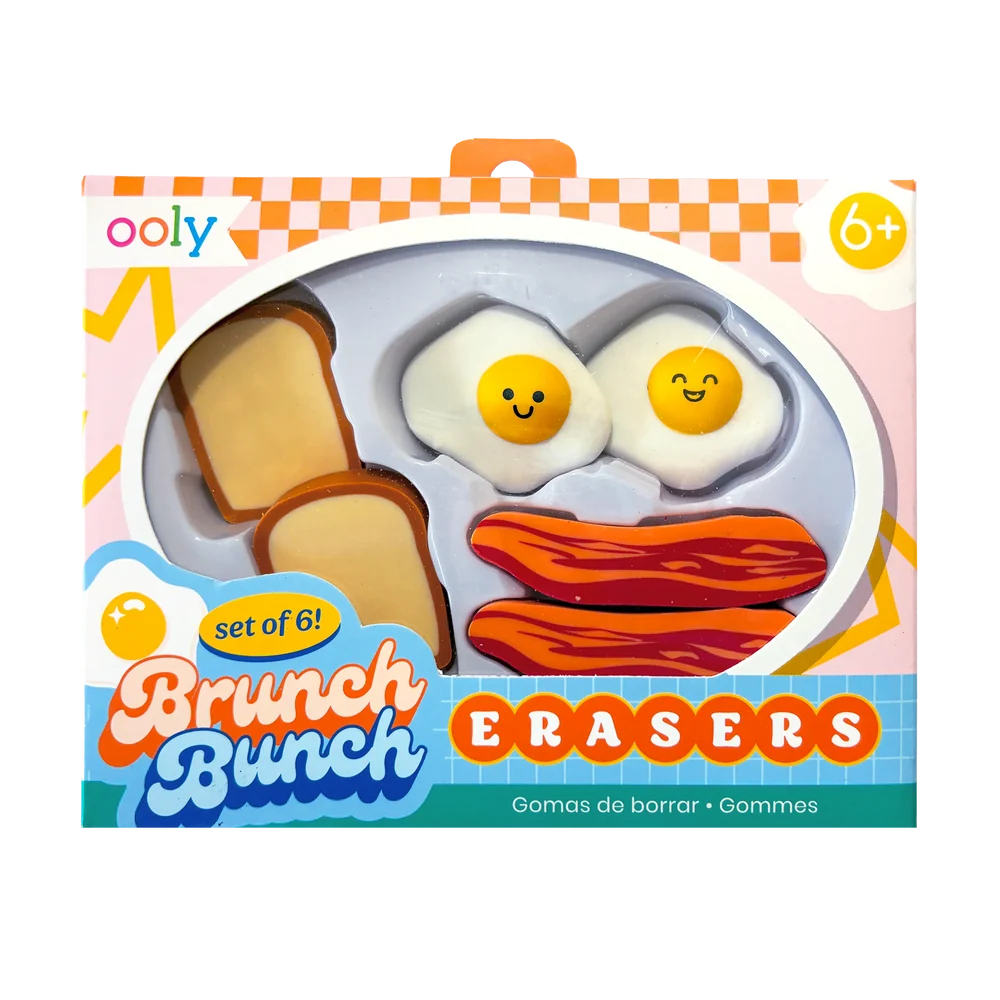 ooly Brunch Bunch Erasers - Set of 6