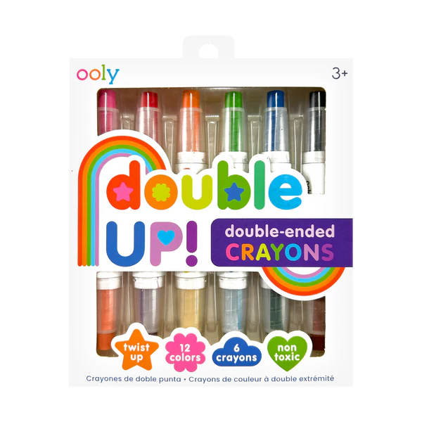 ooly Double Up! Double-Ended Crayons - Set of 6