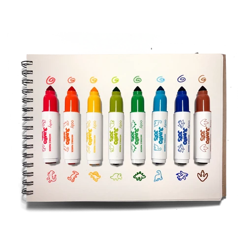 ooly Jumbo Jots: Dual Tip Cone & Stamp Markers - Dinosaurs