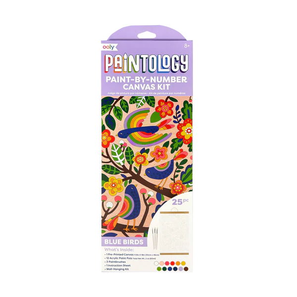 ooly Paintology Paint By Number Canvas Kit - Blue Birds