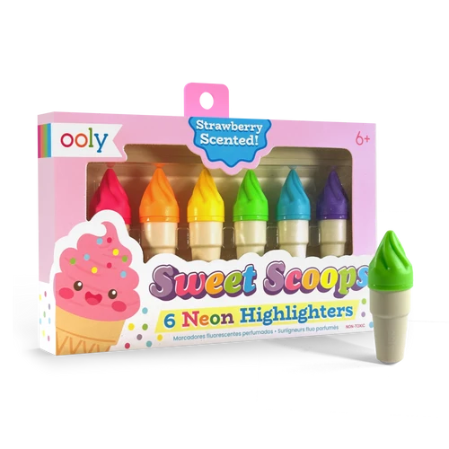 ooly Sweet Scoops: Scented Neon Highlighters - Set of 6