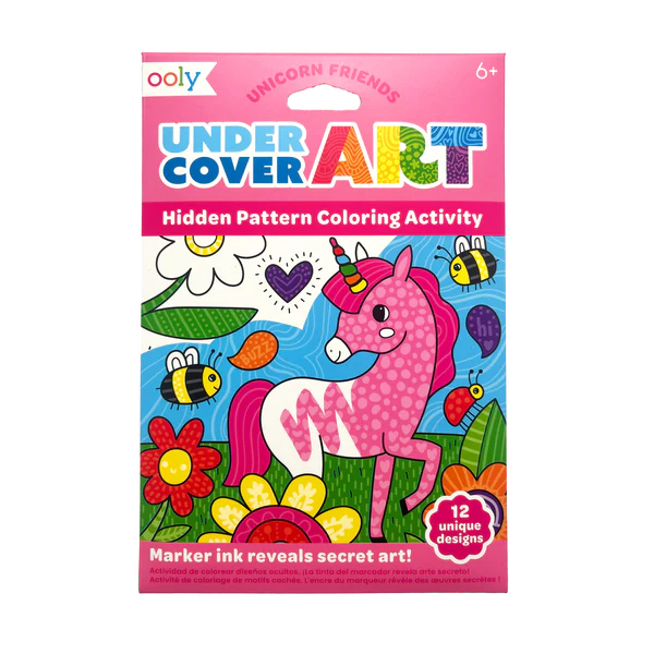ooly Undercover Art Hidden Patterns Colouring Activity - Unicorn Friends