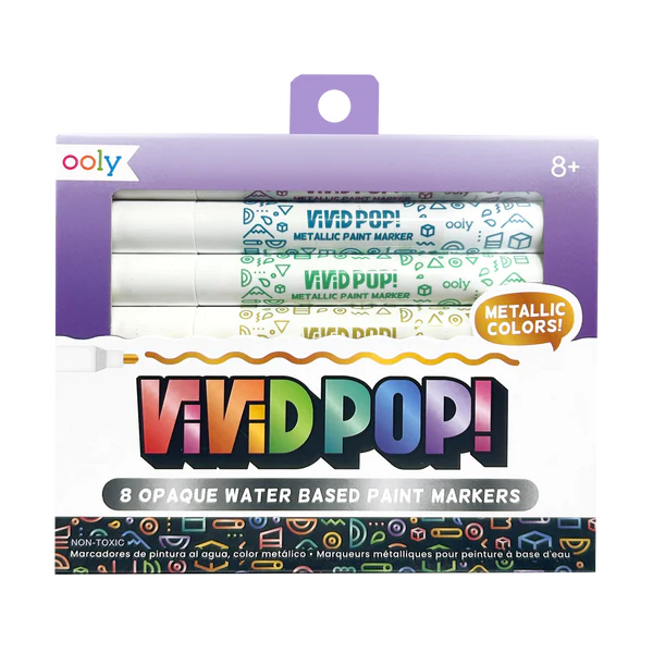 ooly Vivid Pop! Water Based Paint Markers - Metallic