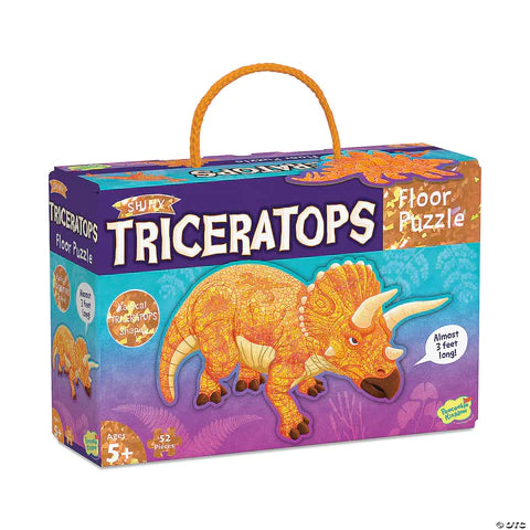 Peaceable Kingdom Triceratops 52pc Floor Puzzle