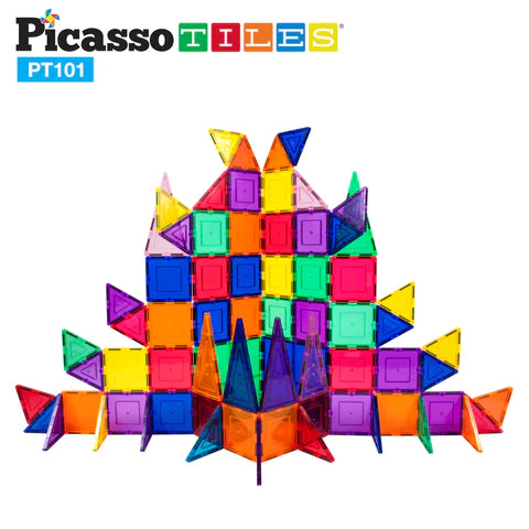 PicassoTiles Magnetic Tile Set - 101pcs