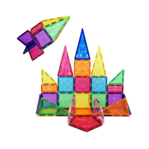 PicassoTiles Prism Magnetic Building Tile Set - 41pcs