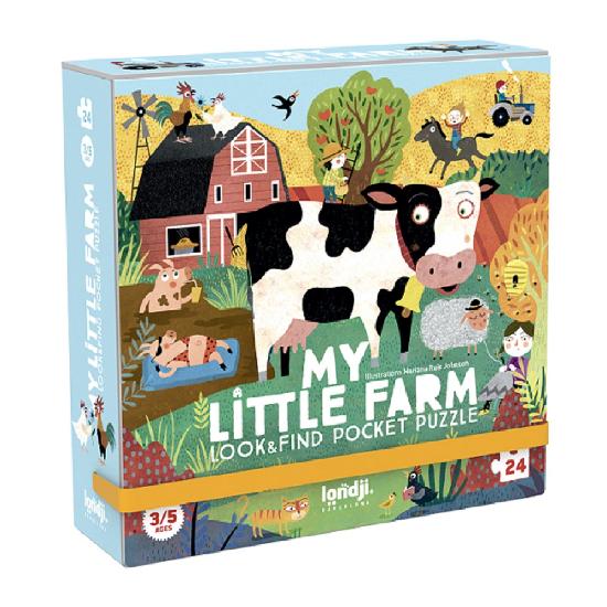 Londji Look and Find 24pc Pocket Puzzle - My Little Farm