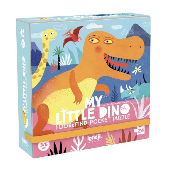 Londji Look and Find 24pc Pocket Puzzle - My Little Dino