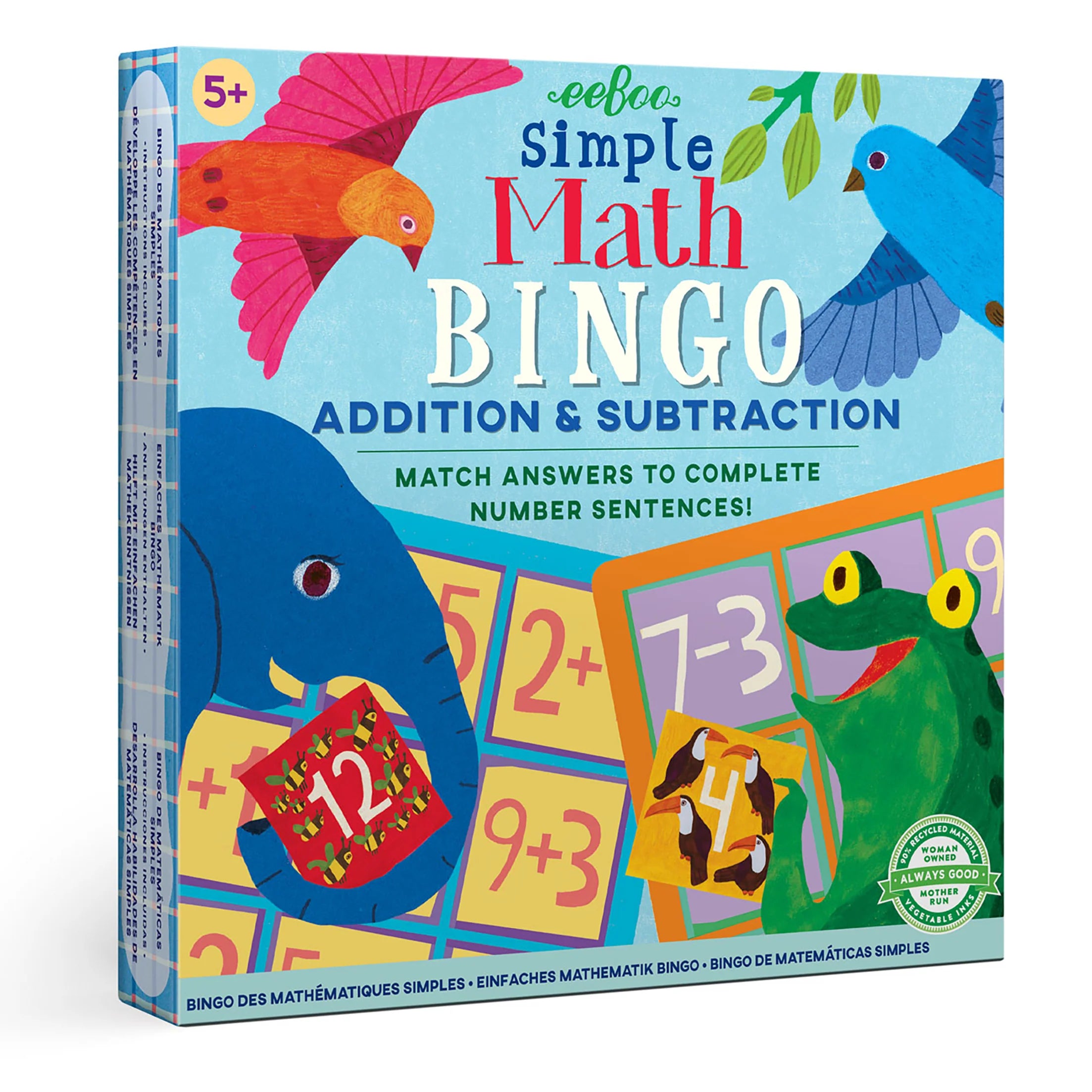 eeBoo Simple Math Bingo