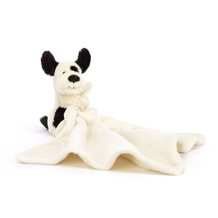 Jellycat Bashful Black & Cream Puppy Soother (Recycled Fibres)