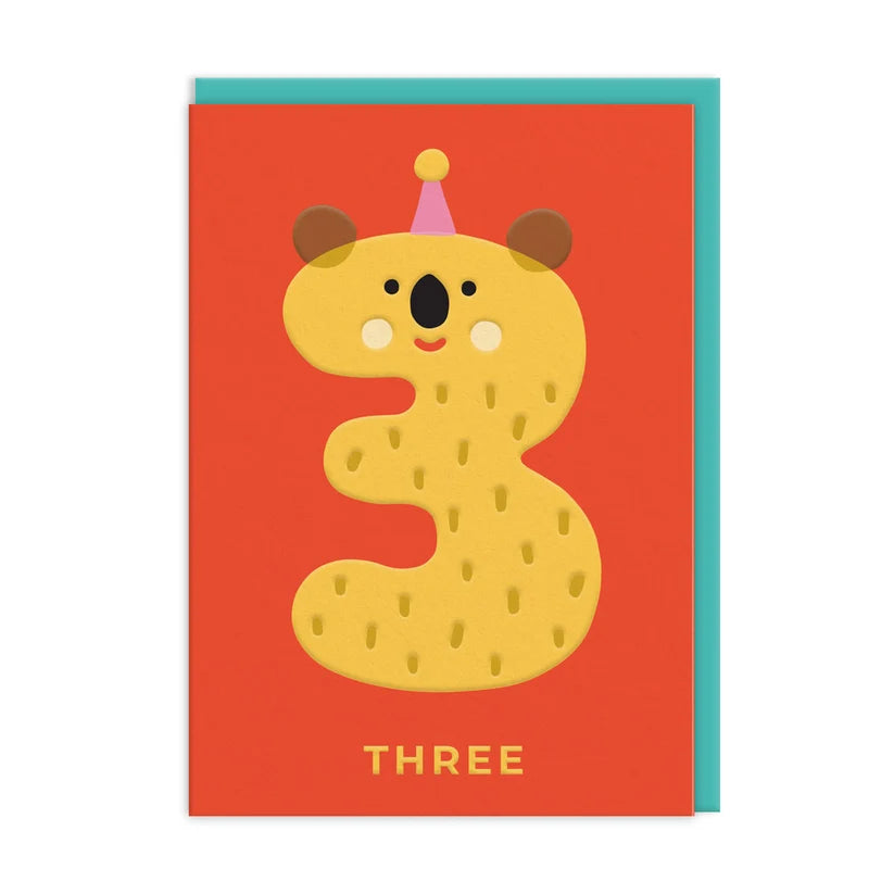 Birthday Card Number 3 Koala