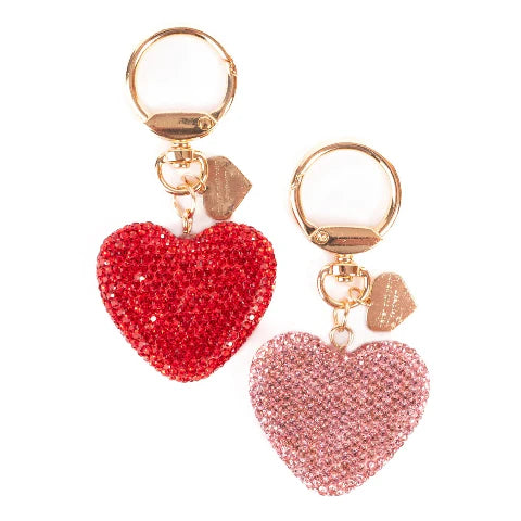Great Pretenders Sparkling Crystal Heart Bag Charm