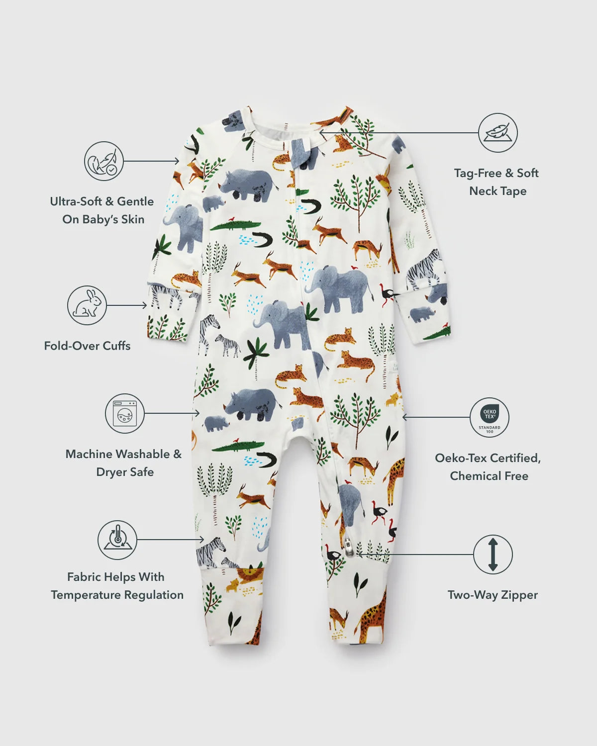Loulou Lollipop Sleeper - Safari Jungle - Various Sizes