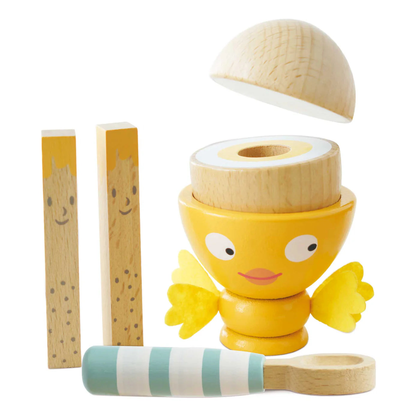 Wooden Egg Cup and Soldiers