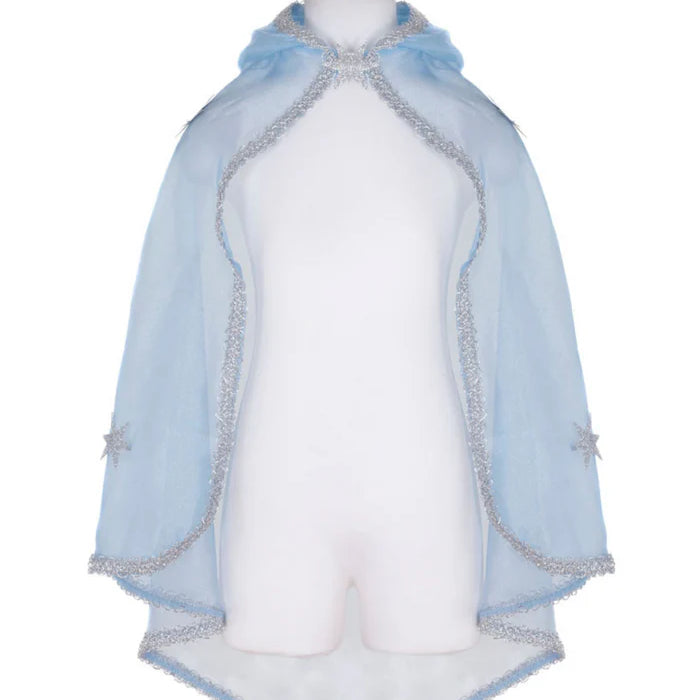 Great Pretenders Snow Queen Cape, Blue Silver - Various Sizes