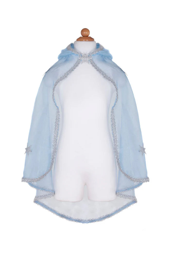 Great Pretenders Snow Queen Cape, Blue Silver - Various Sizes