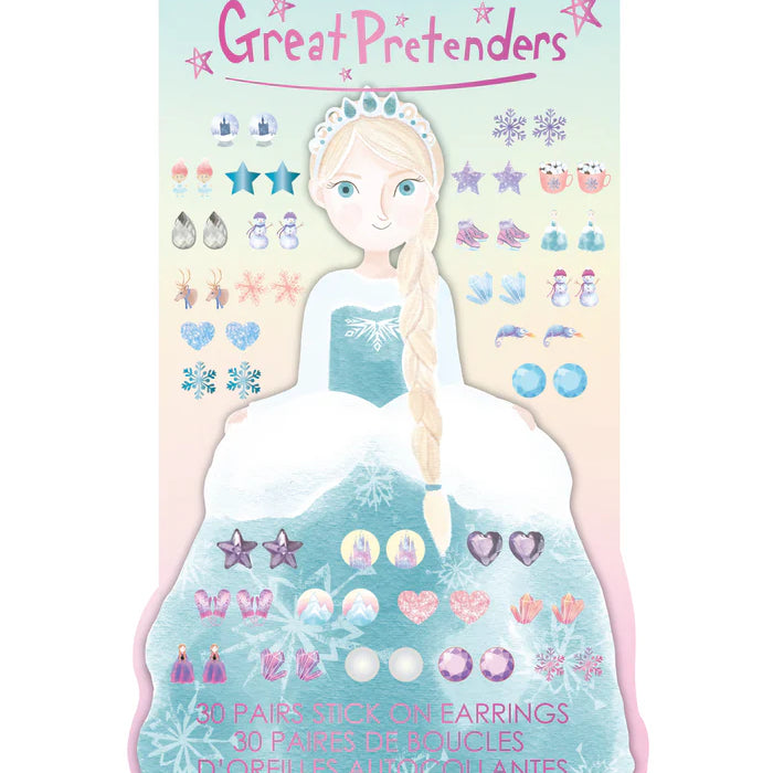 Great Pretenders Frosty Sister Stick On Earrings
