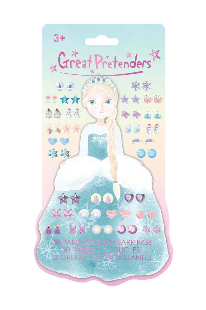 Great Pretenders Frosty Sister Stick On Earrings