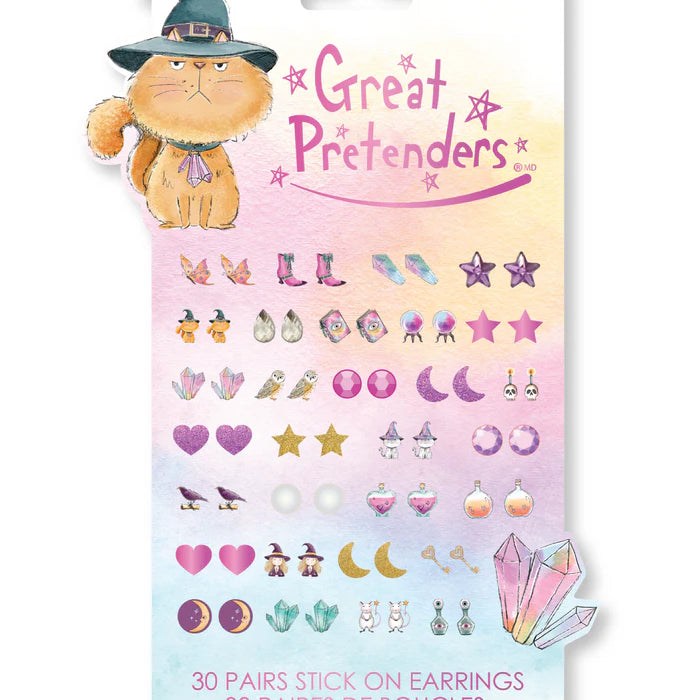 Great Pretenders Grumpy Cat Spelltastic Stick On Earrings