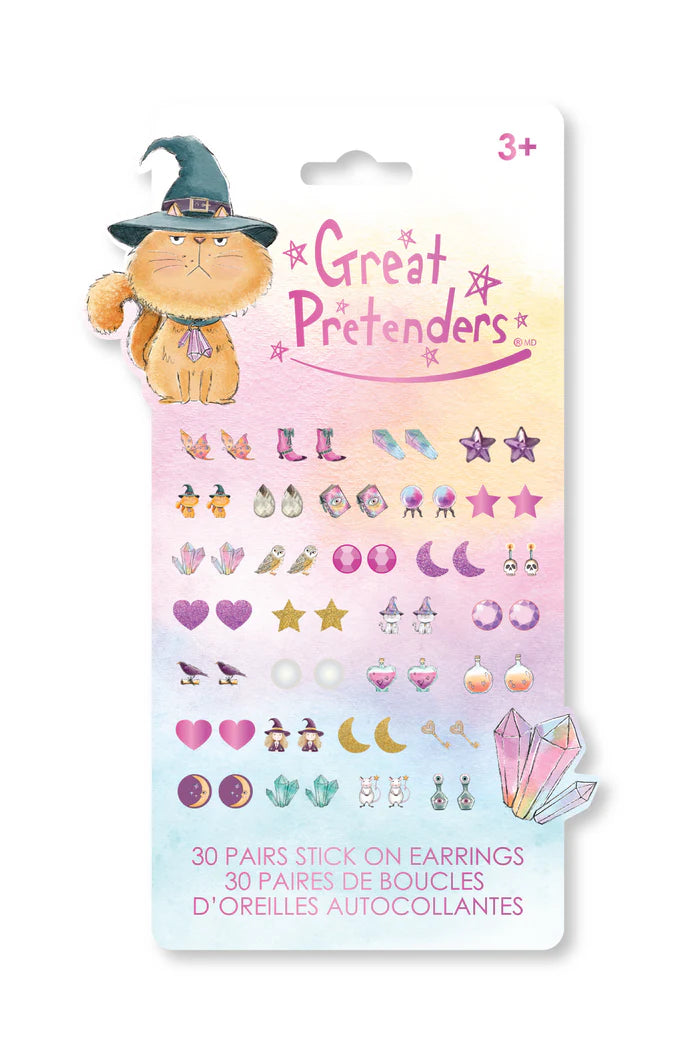 Great Pretenders Grumpy Cat Spelltastic Stick On Earrings