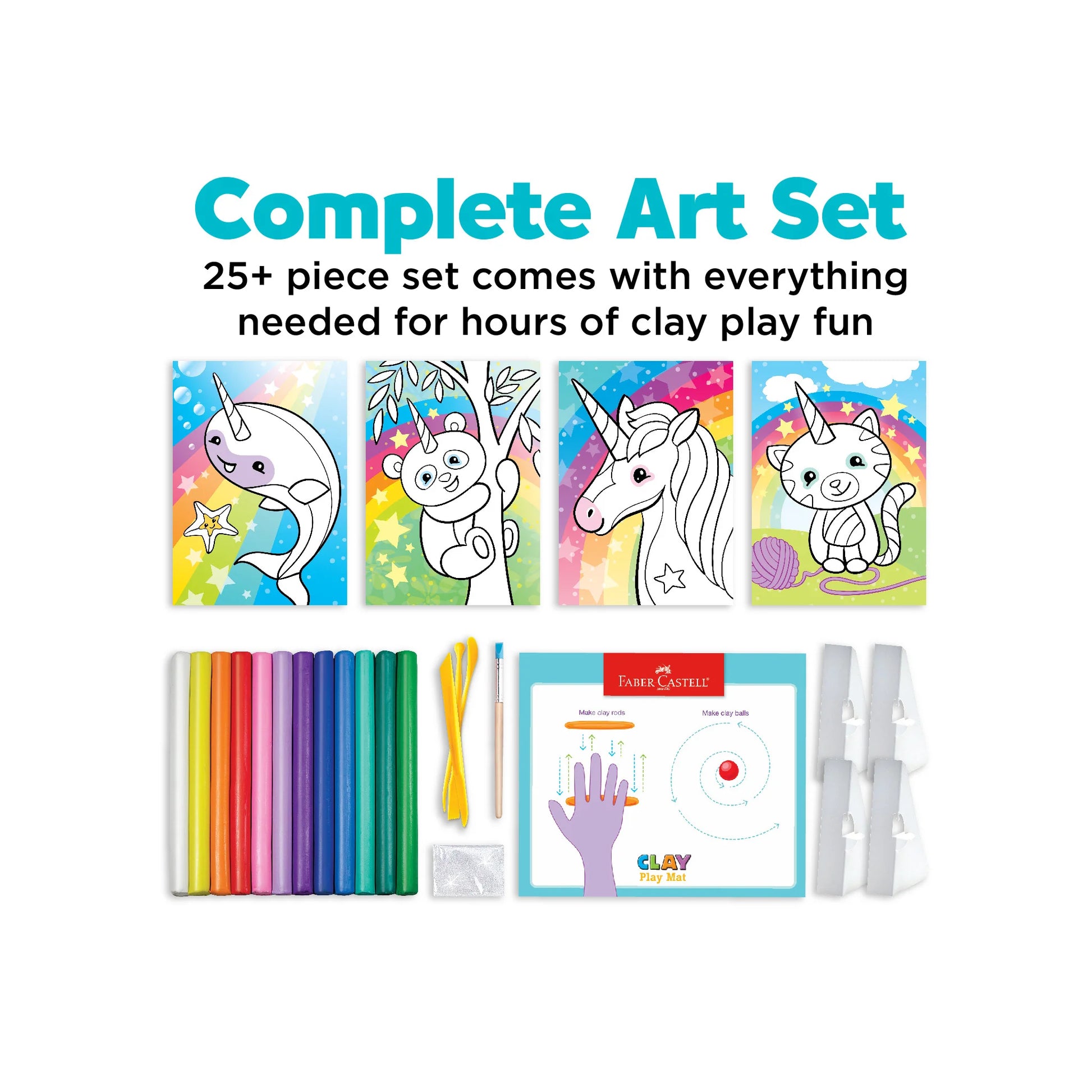 Faber-Castel Do Art Coloring with Clay - Unicorn and Friends