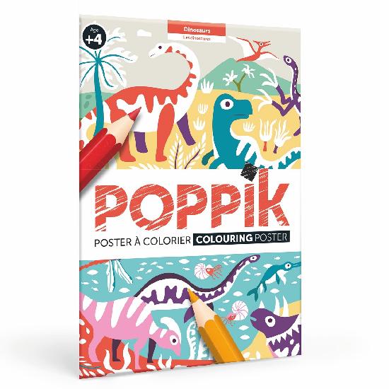 Poppik Colouring Poster - Dinosaurs