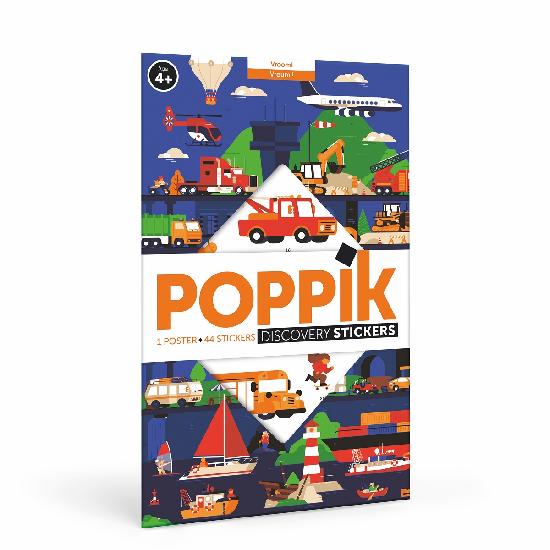 Poppik Discovery Poster and Stickers - Vroom