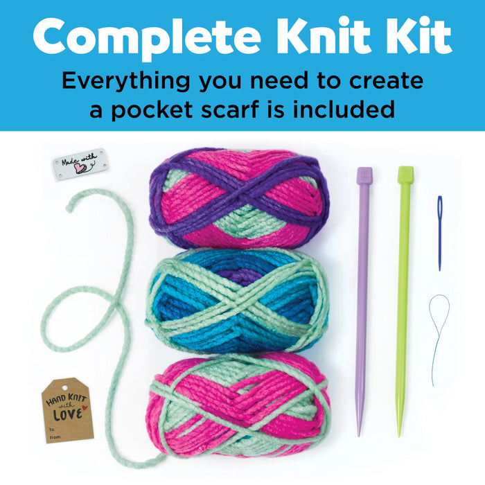 Creativity for Kids Learn to Knit Pocket Scarf