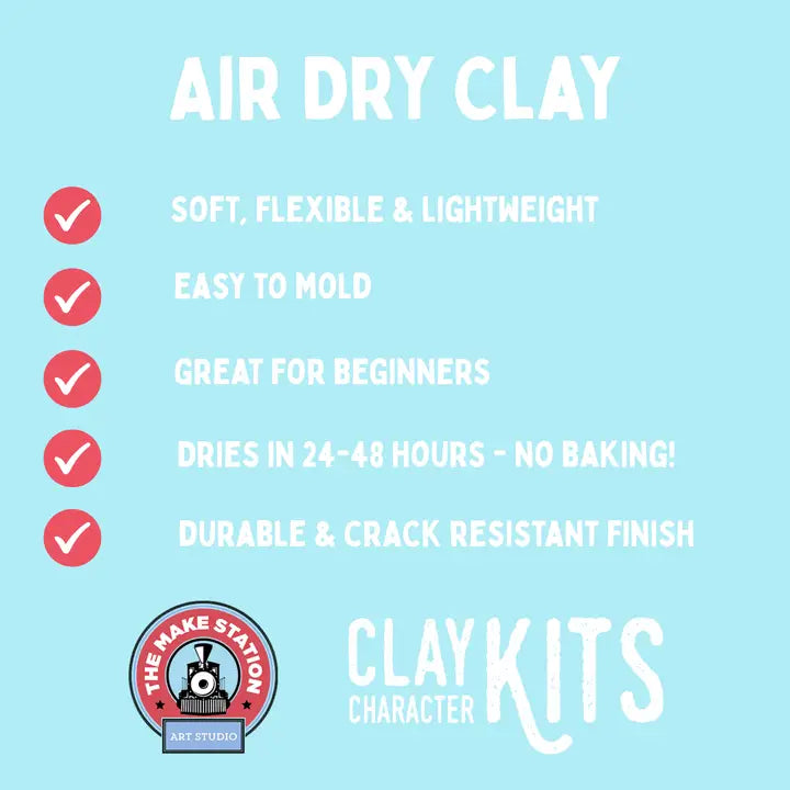 DIY Air Dry Clay Character Kits - Oakley the Orca