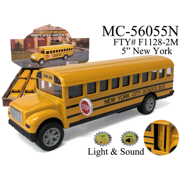 Diecast School Bus with Sound and Light