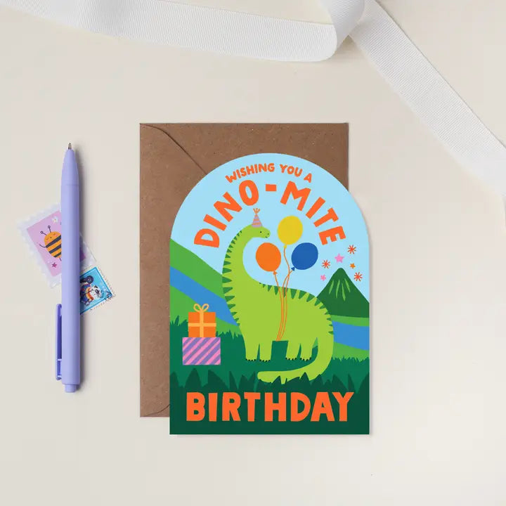 Birthday Card Dino-Mite Dinosaur