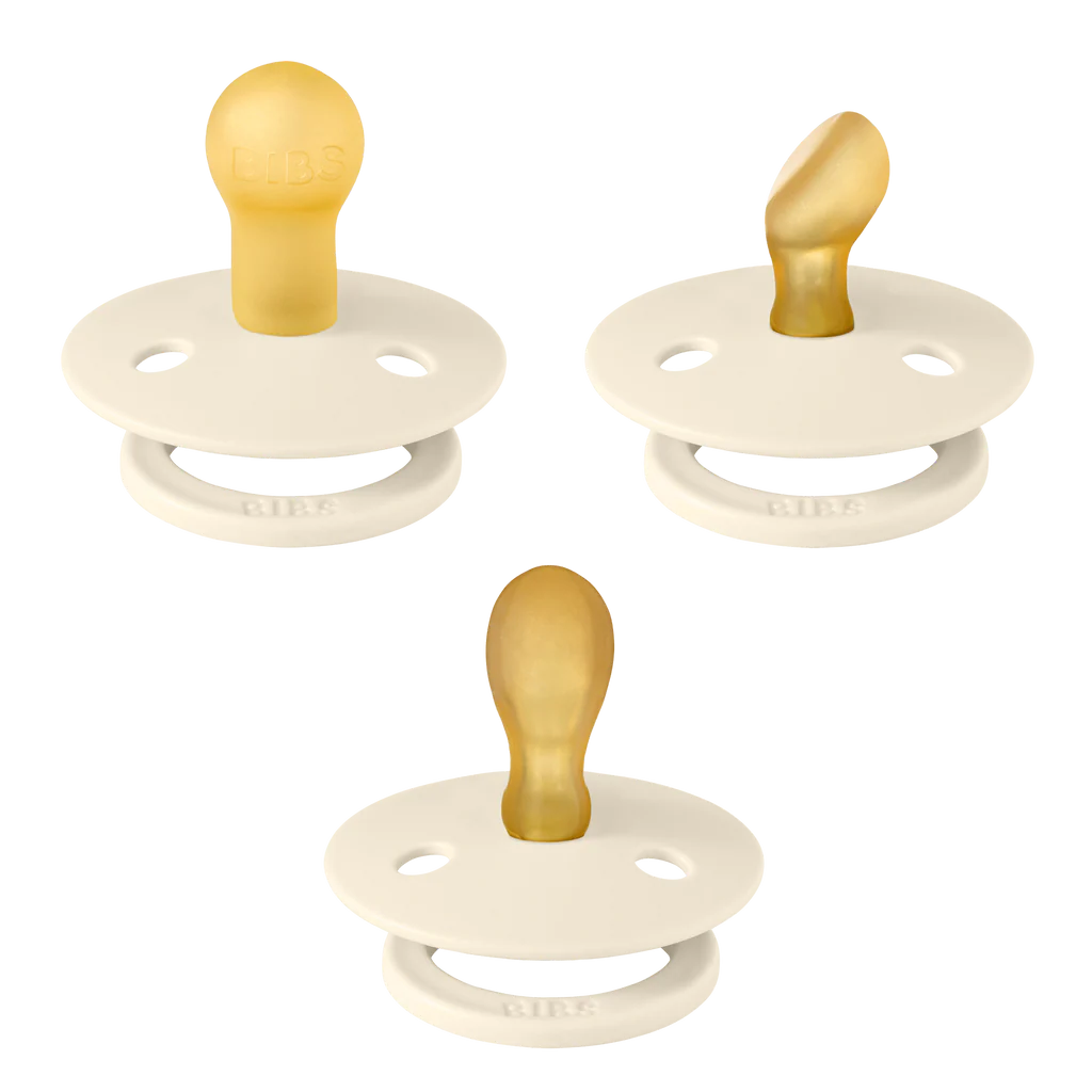 BIBS Pacifier Try-It Collection 3 Pack - Ivory