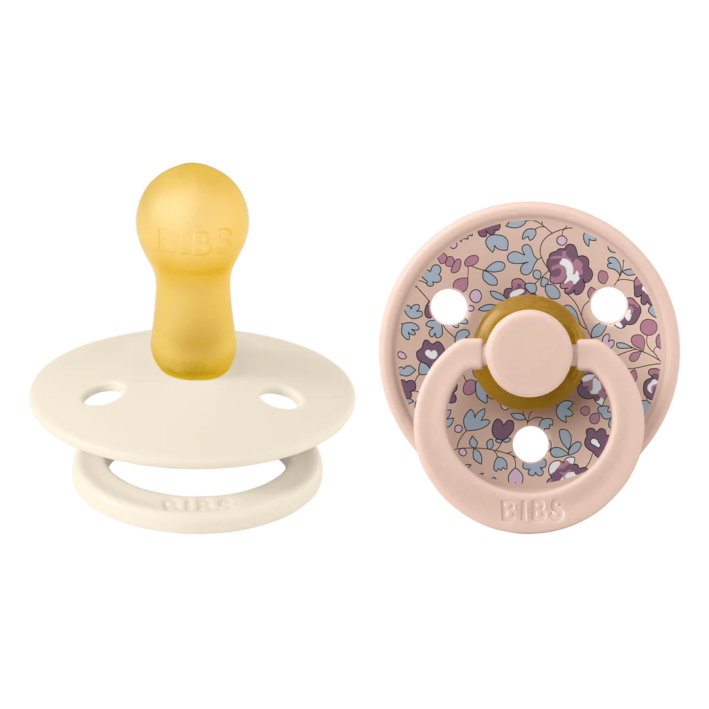 BIBS X Liberty Pacifier Original Colour Latex 2 Pack -  Eloise Blush Mix - Various Sizes