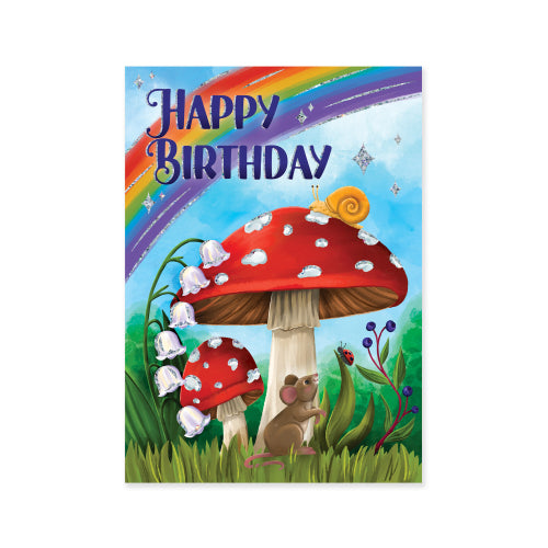 Birthday Card Mushrooms